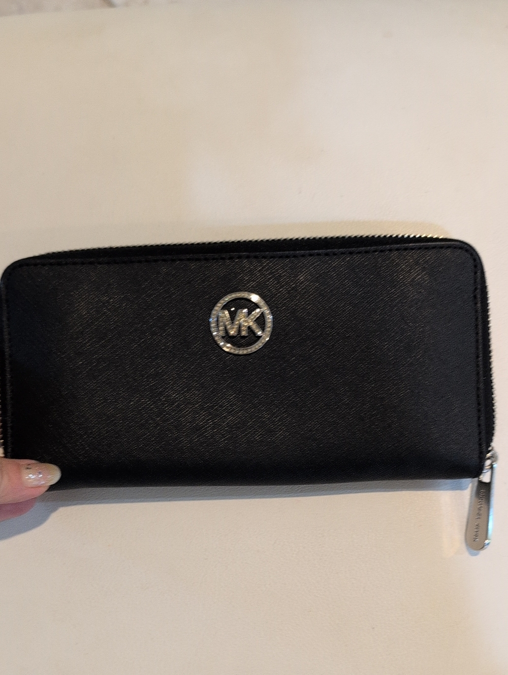 Michael Kors Black Safiano Zip Around Wallet